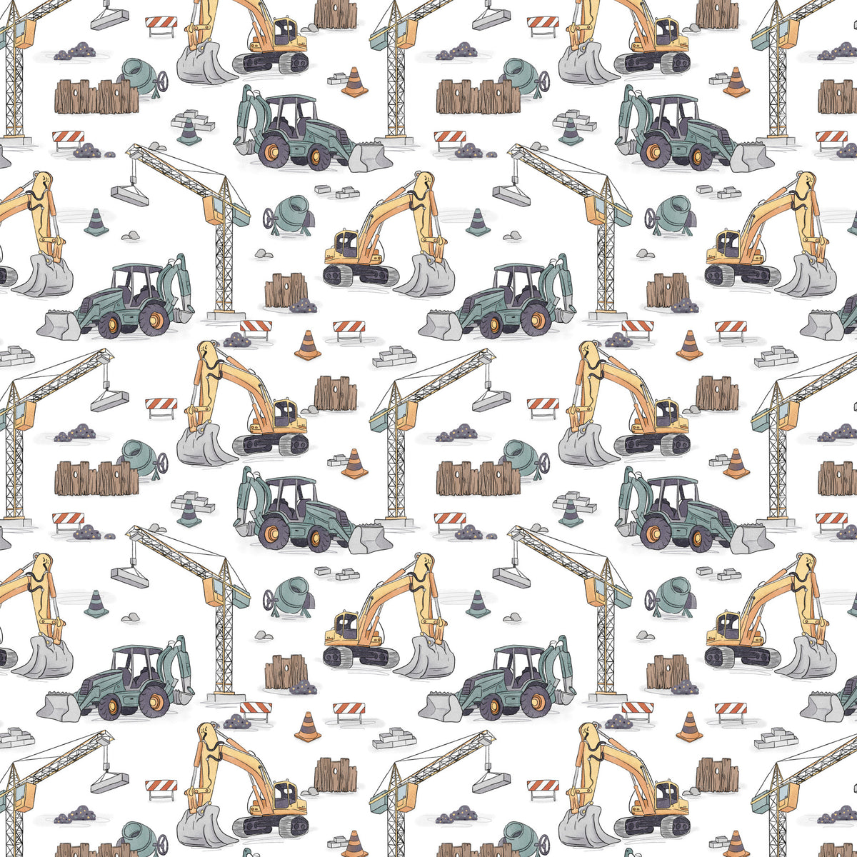 Construction Site Wallpaper in your room — zoomed