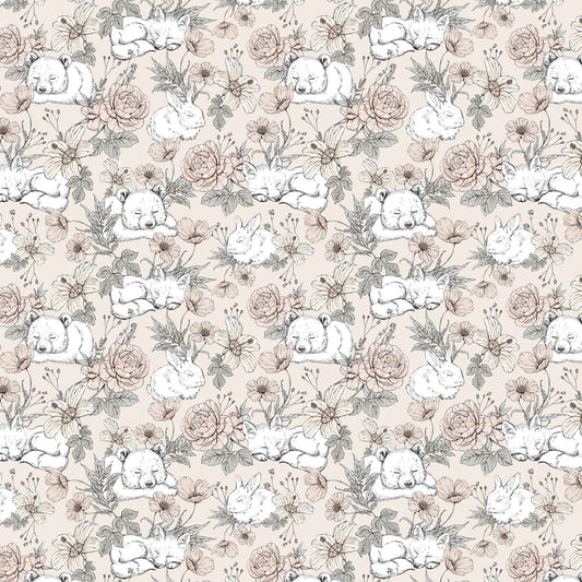 Sleeping Woodland Beige Wallpaper
