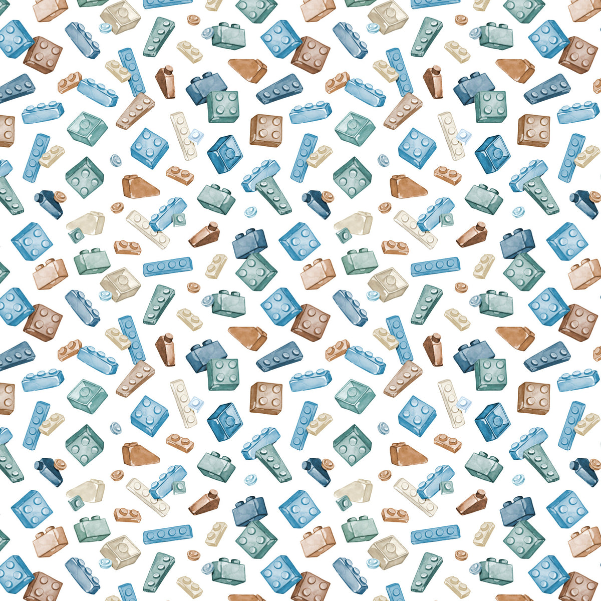 Retro Toy Blocks Wallpaper in your room — zoomed