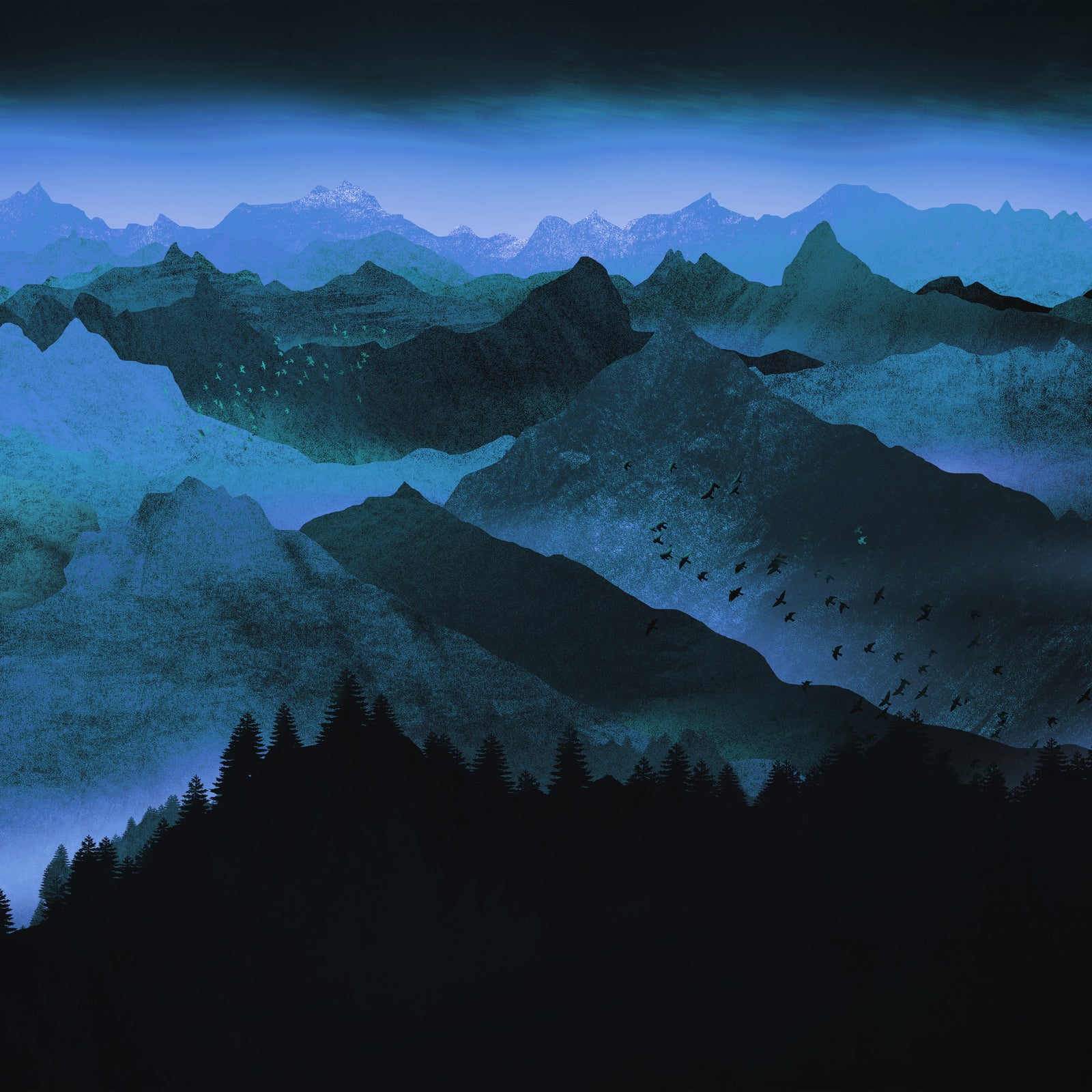 Azure Mountain Majesty Wallpaper