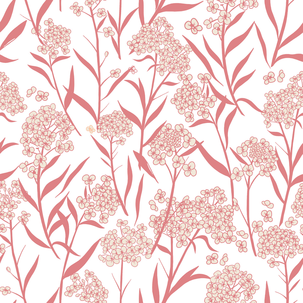 Subtle Spring Bloom Wallpaper in your room — zoomed