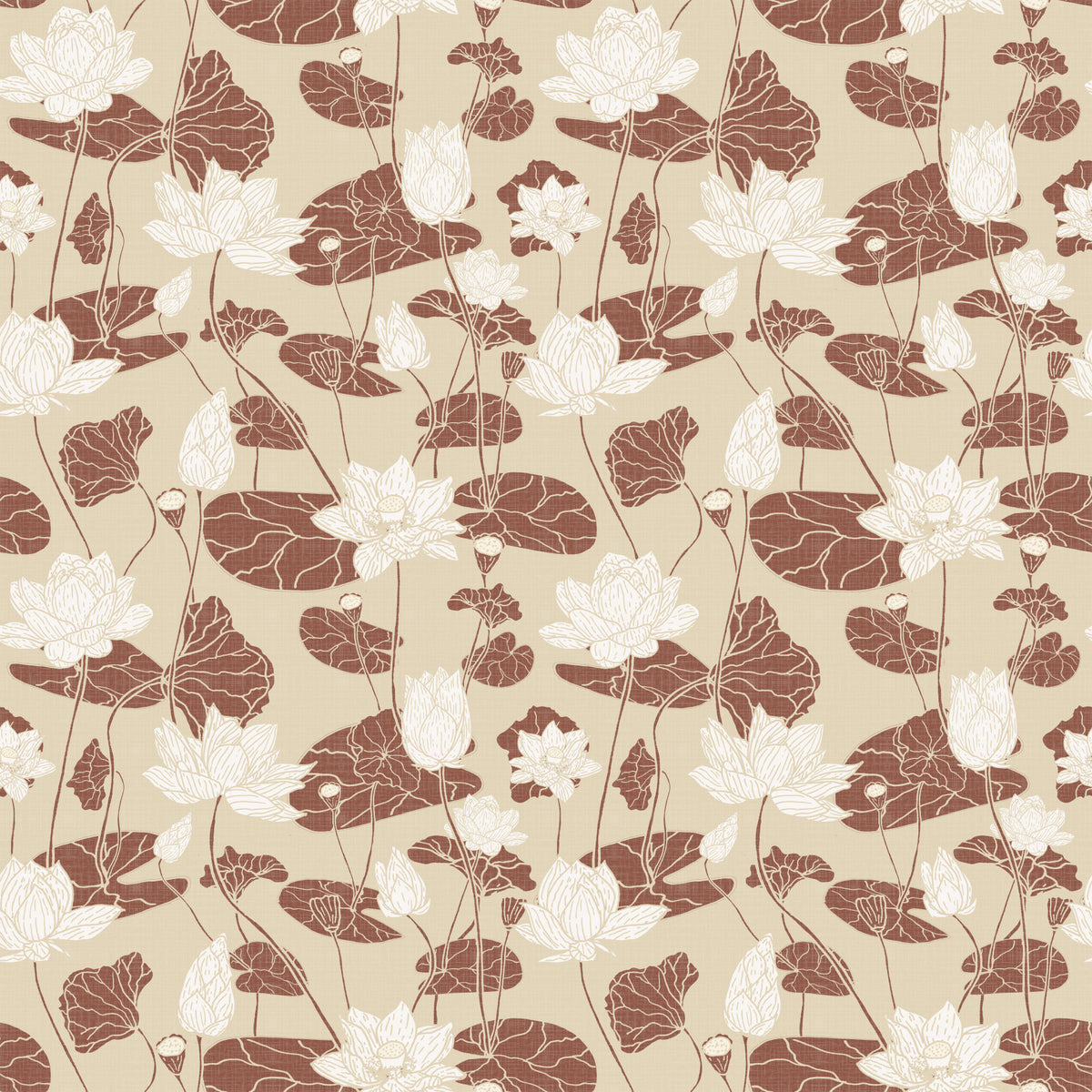 Cozy Cream Lotus Flowers in your room — zoomed