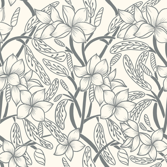 Floral Stillness - Black