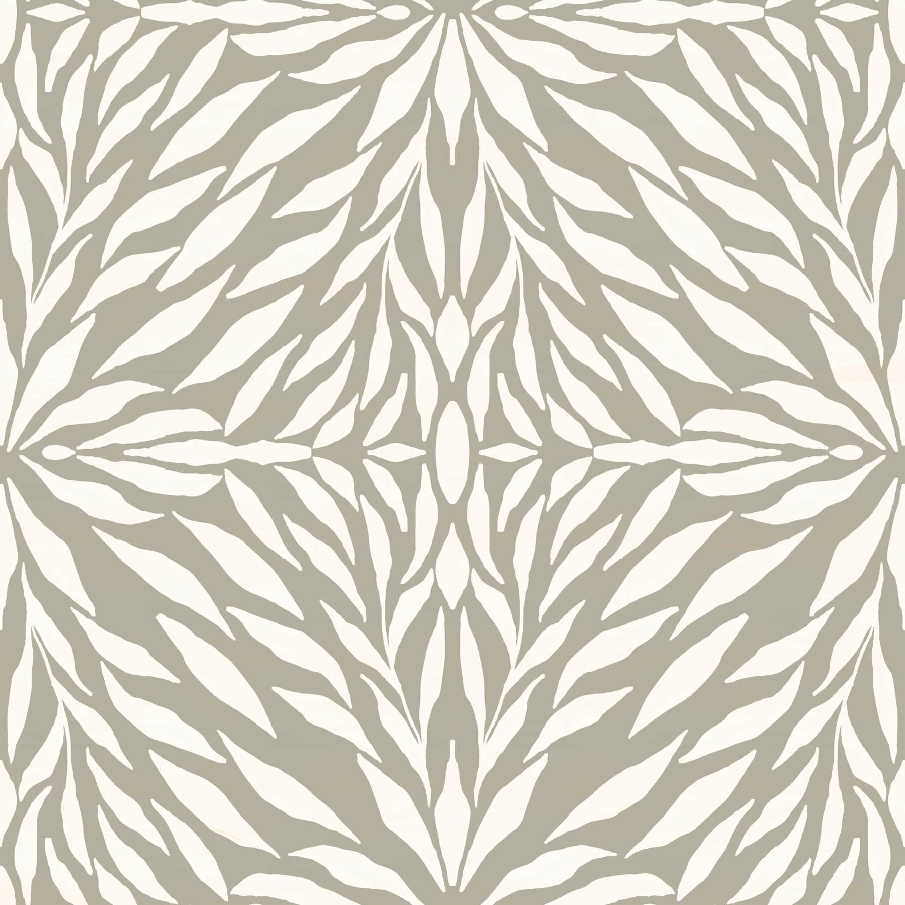 Zenith Leaves - Driftwood Wallpaper in your room — zoomed
