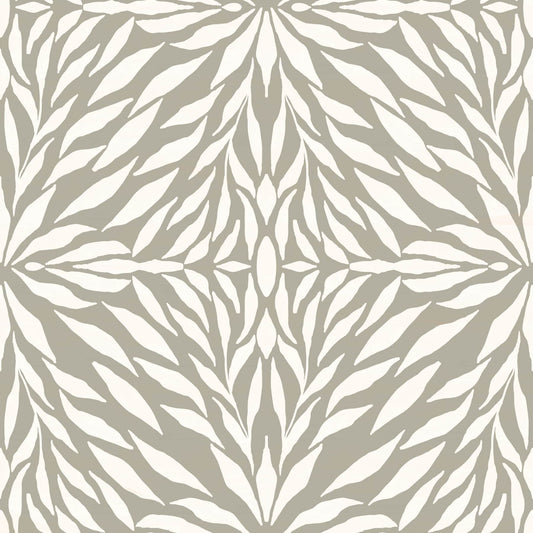 Zenith Leaves - Driftwood Wallpaper