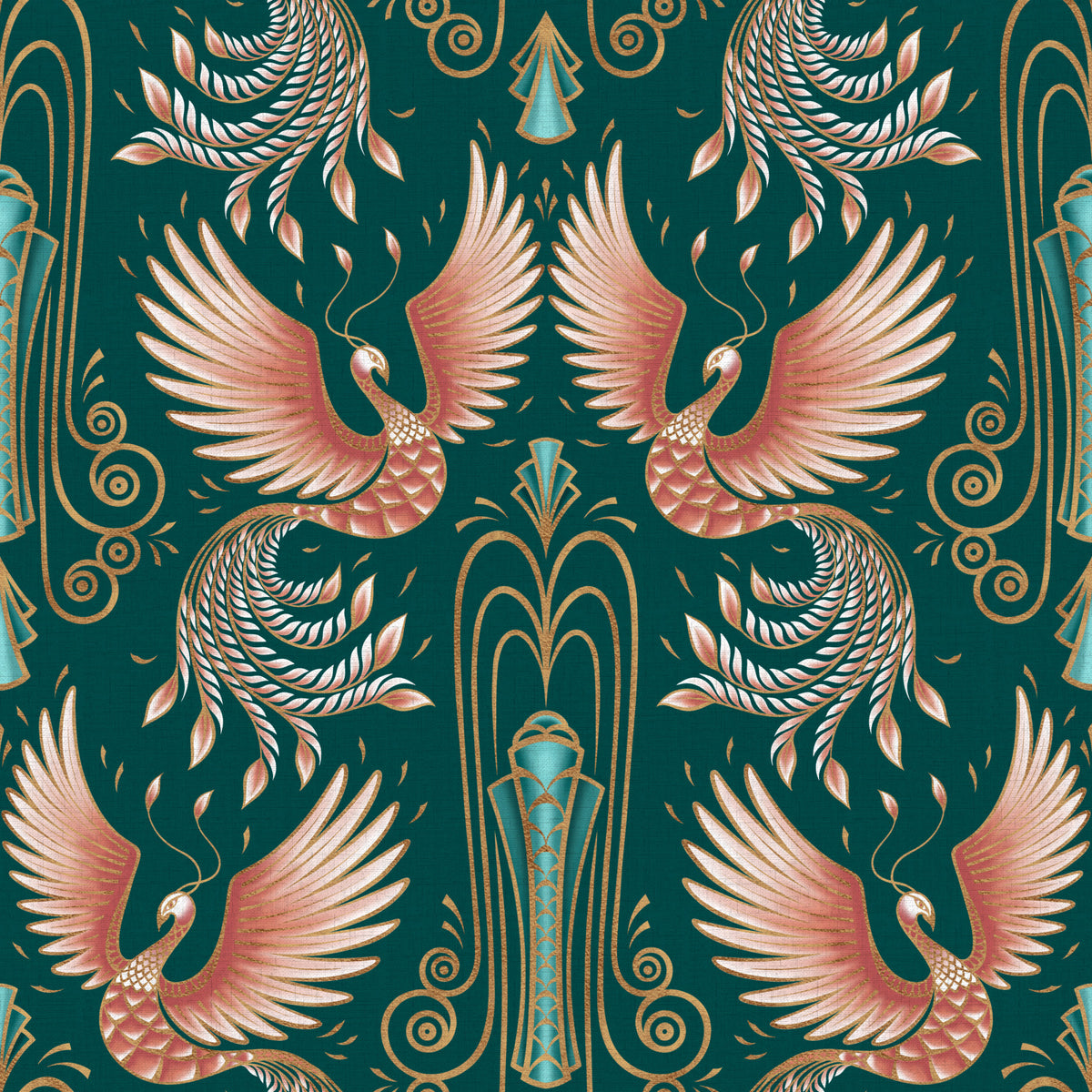 Rebirth of a Phoenix - Green Wallpaper in your room