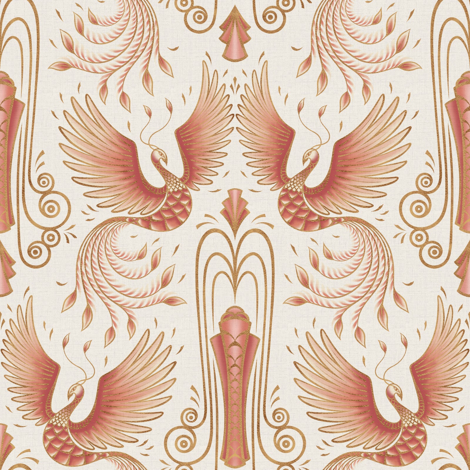 Rebirth of a Phoenix - Light Blush Wallpaper