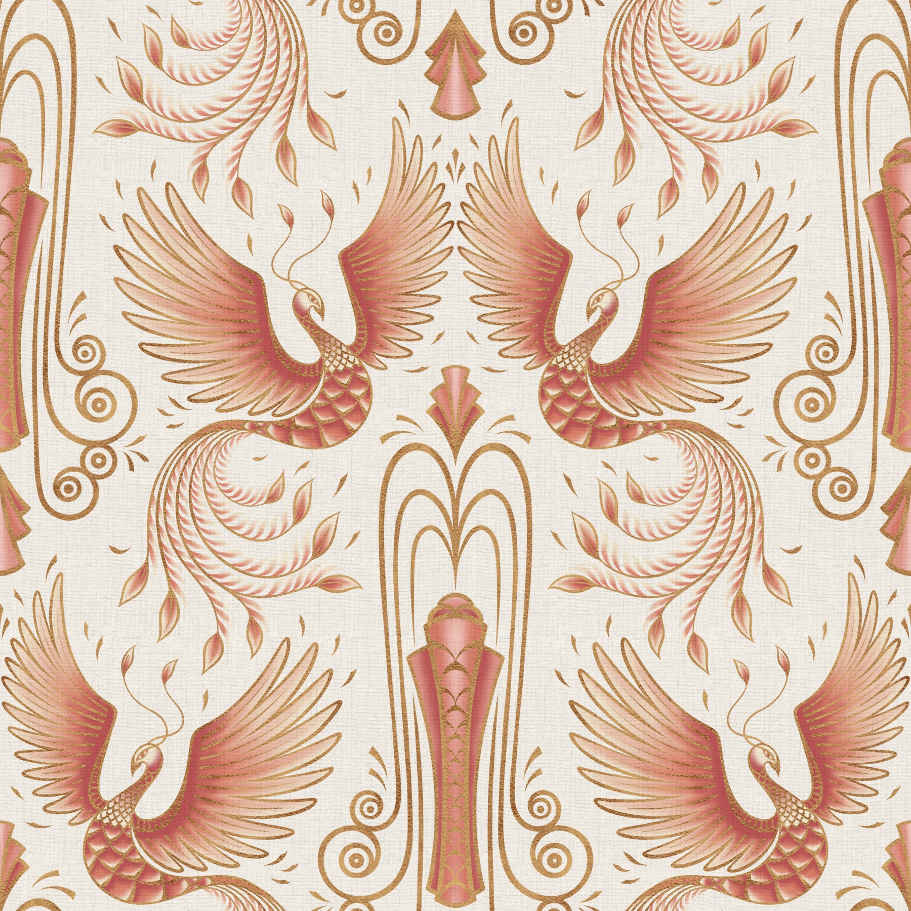 Rebirth of a Phoenix - Light Blush Wallpaper