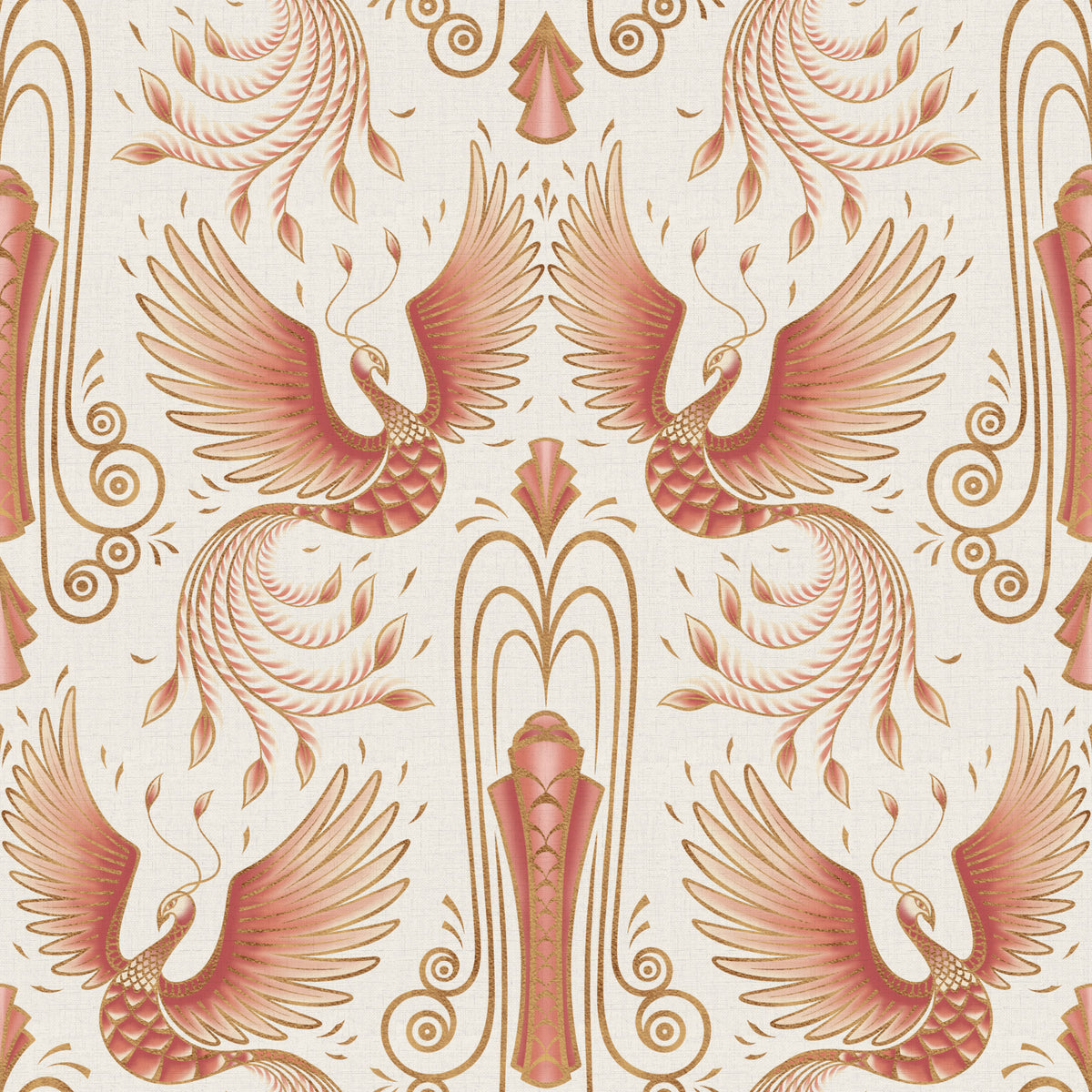 Rebirth of a Phoenix - Light Blush Wallpaper in your room — zoomed