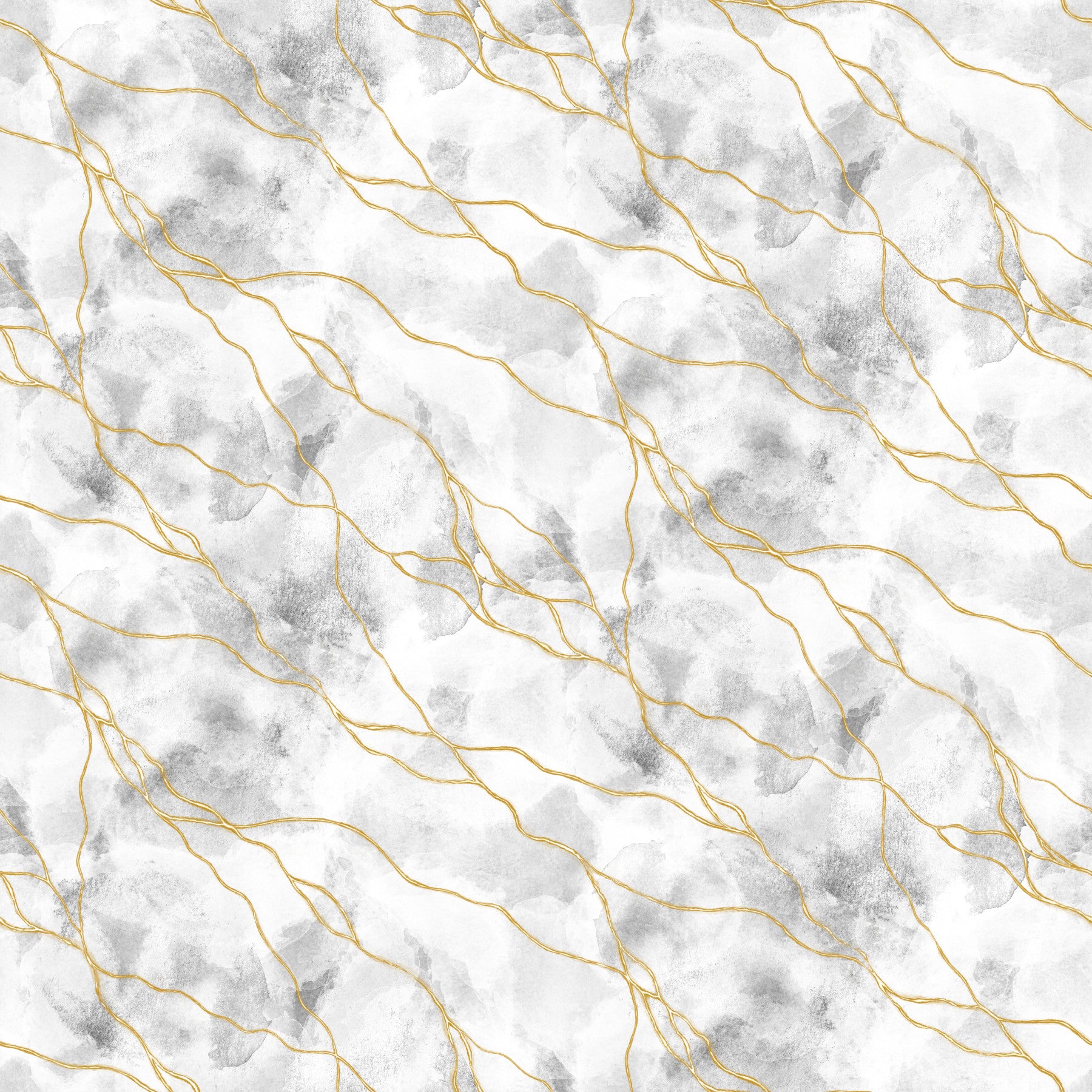 White Marble with golden veins Wallpaper