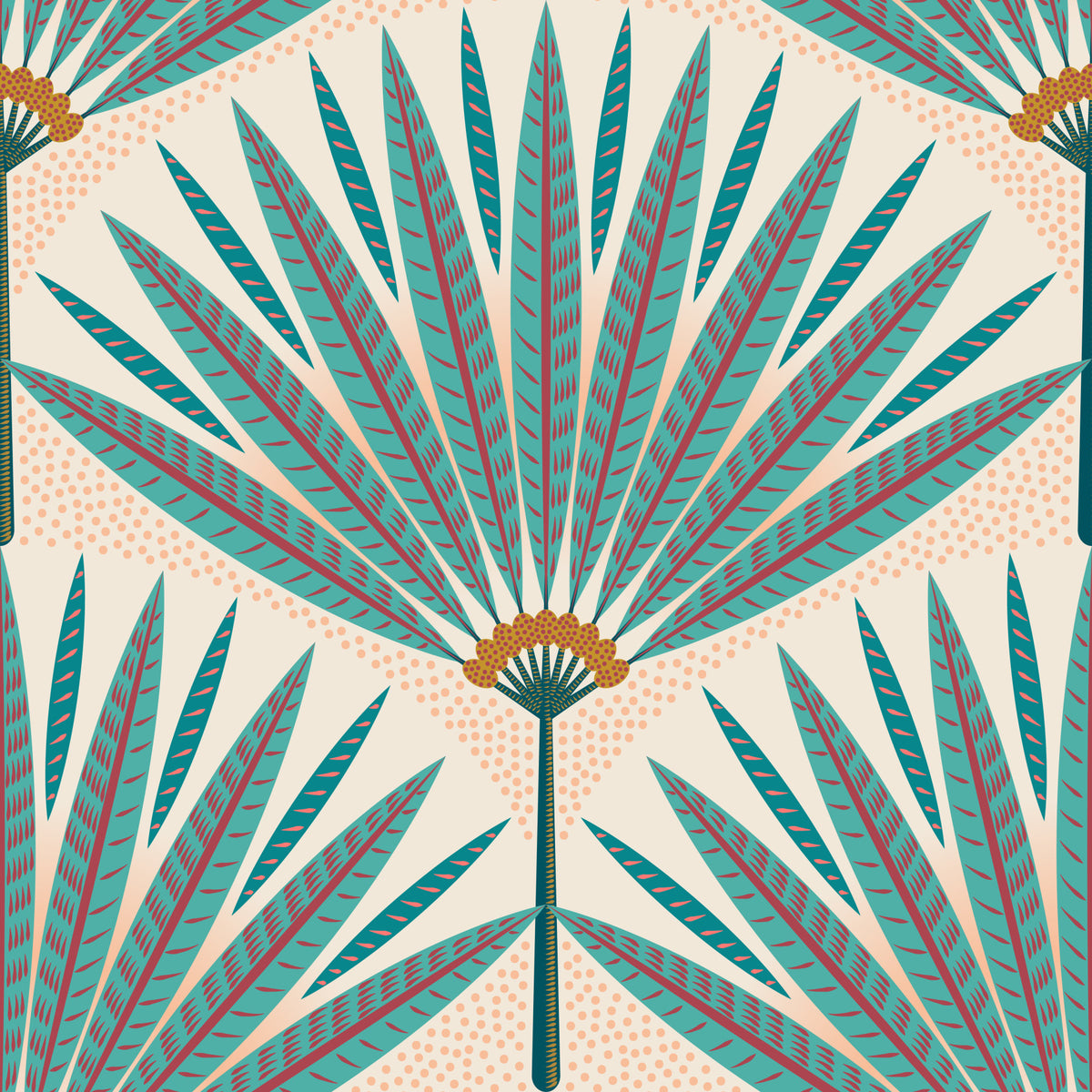 Tropical Teal Paradise Wallpaper