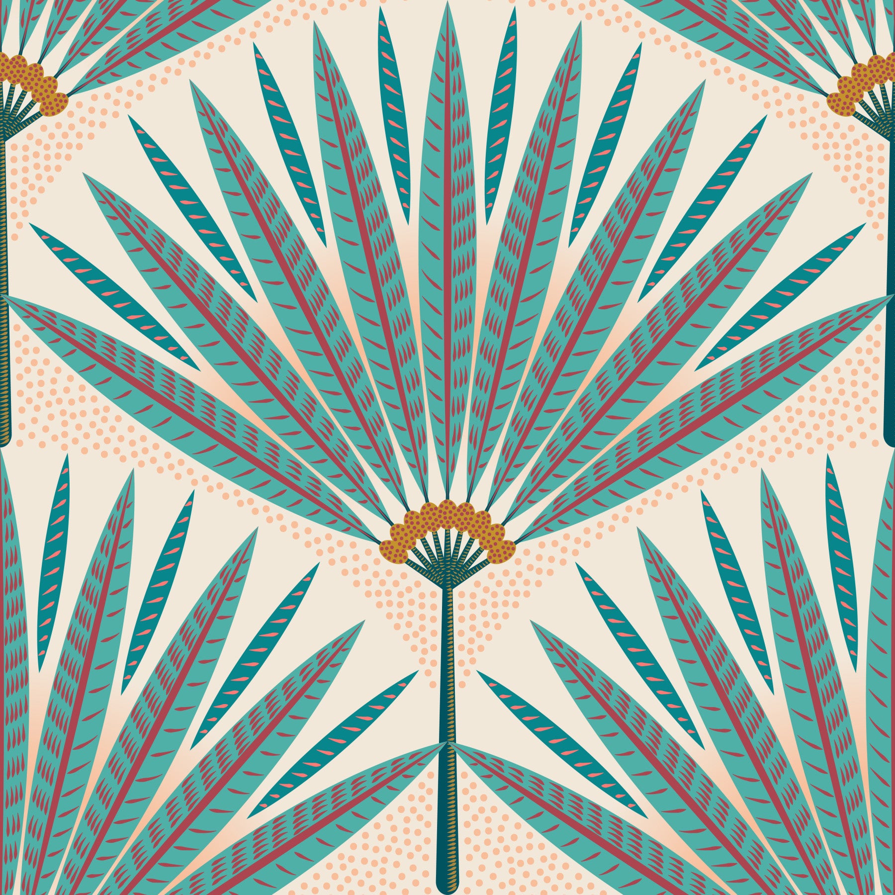 Tropical Teal Paradise Wallpaper