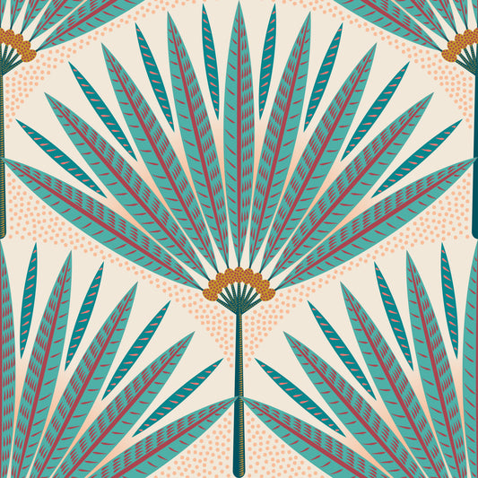 Tropical Teal Paradise Wallpaper
