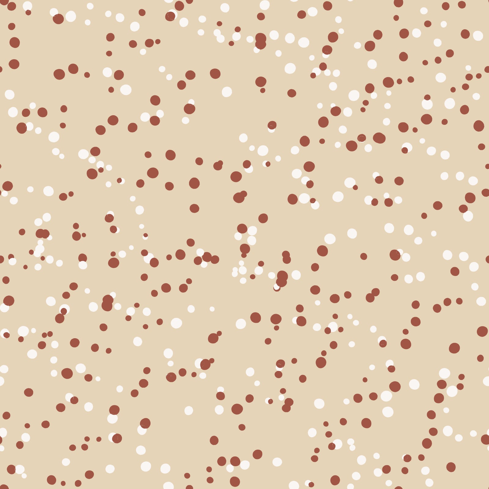 Cozy Cream Polka Dots Wallpaper