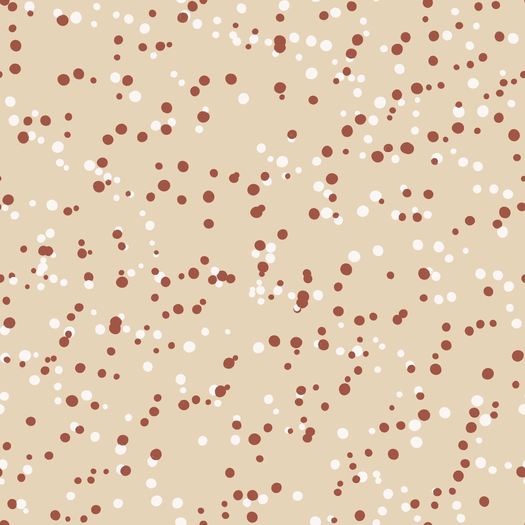 Cozy Cream Polka Dots Wallpaper