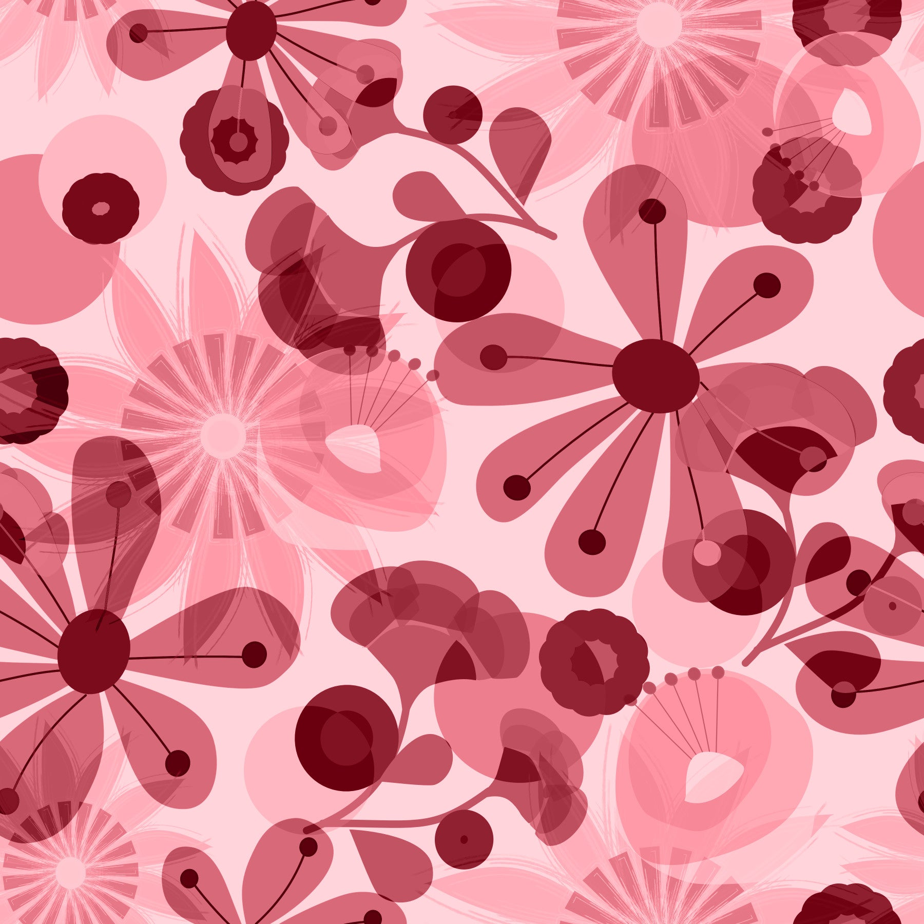 Translucent Flora Wallpaper