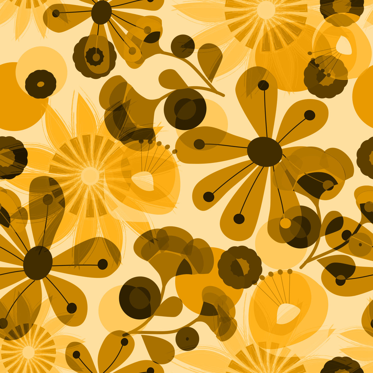 Golden Hour Bloom Wallpaper in your room — zoomed