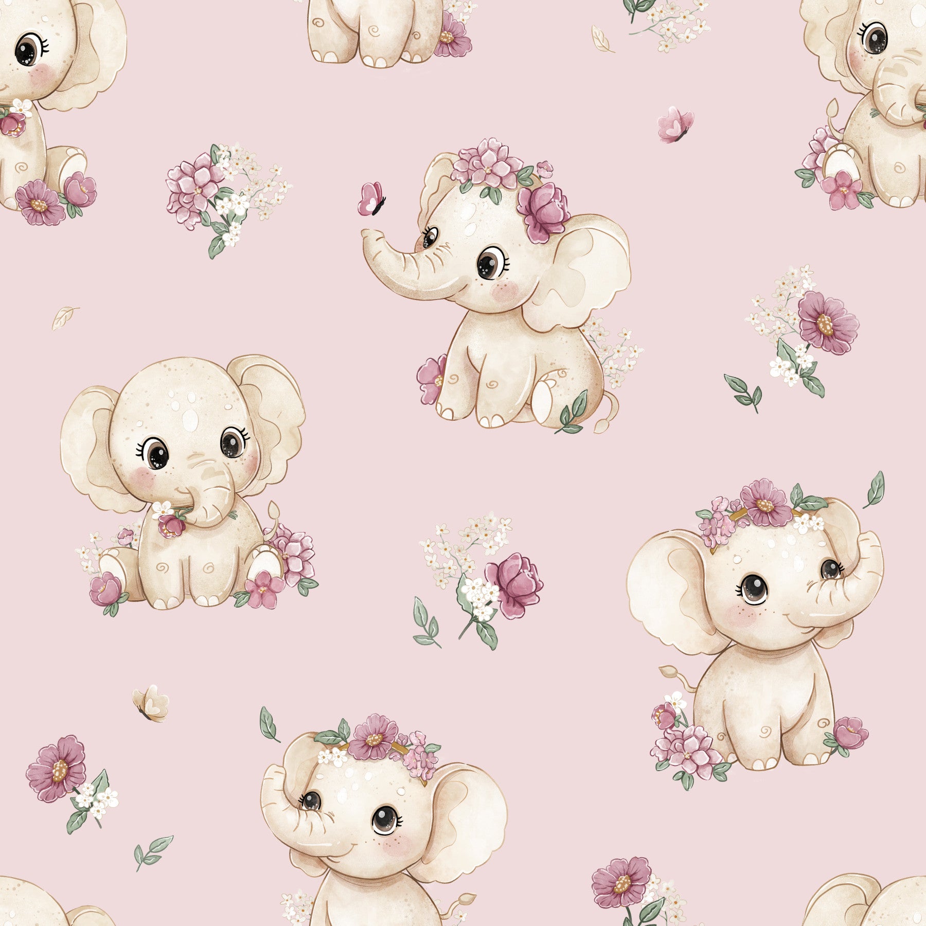 Blush And Bloom pink Wallpaper
