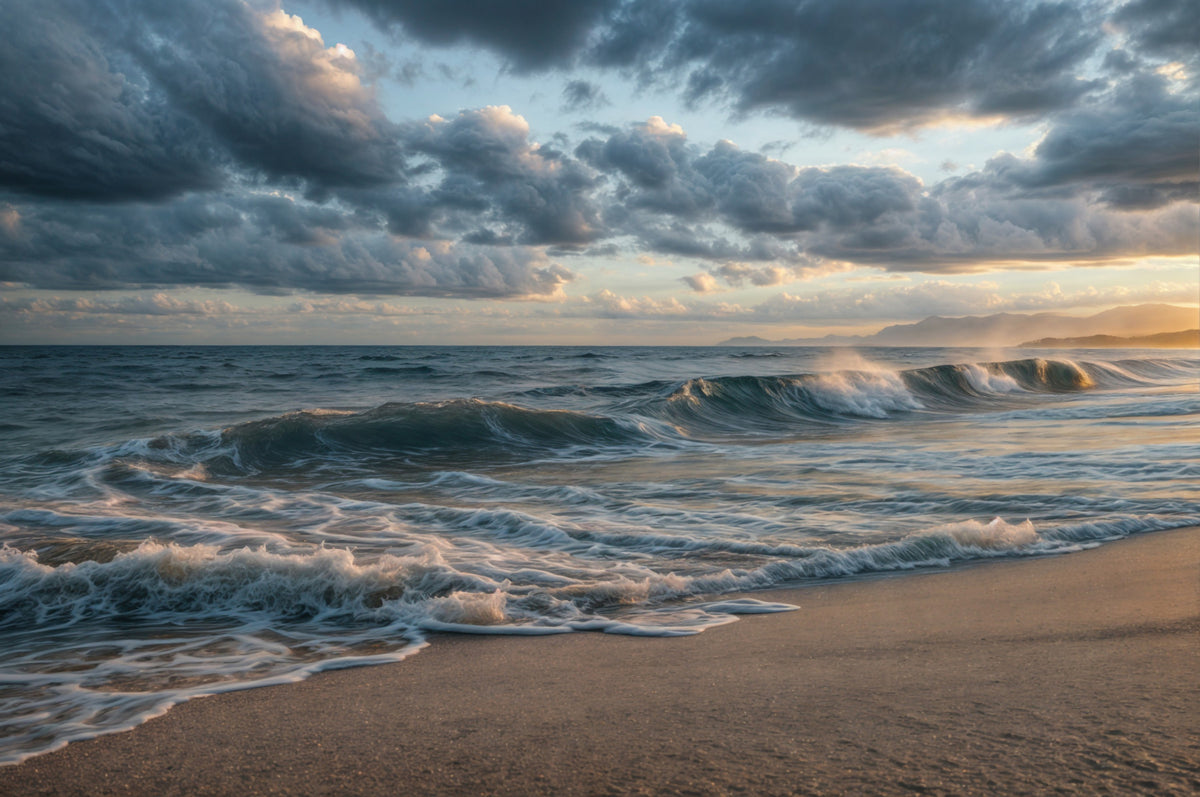Ocean's Embrace Wall Murals in your room — zoomed