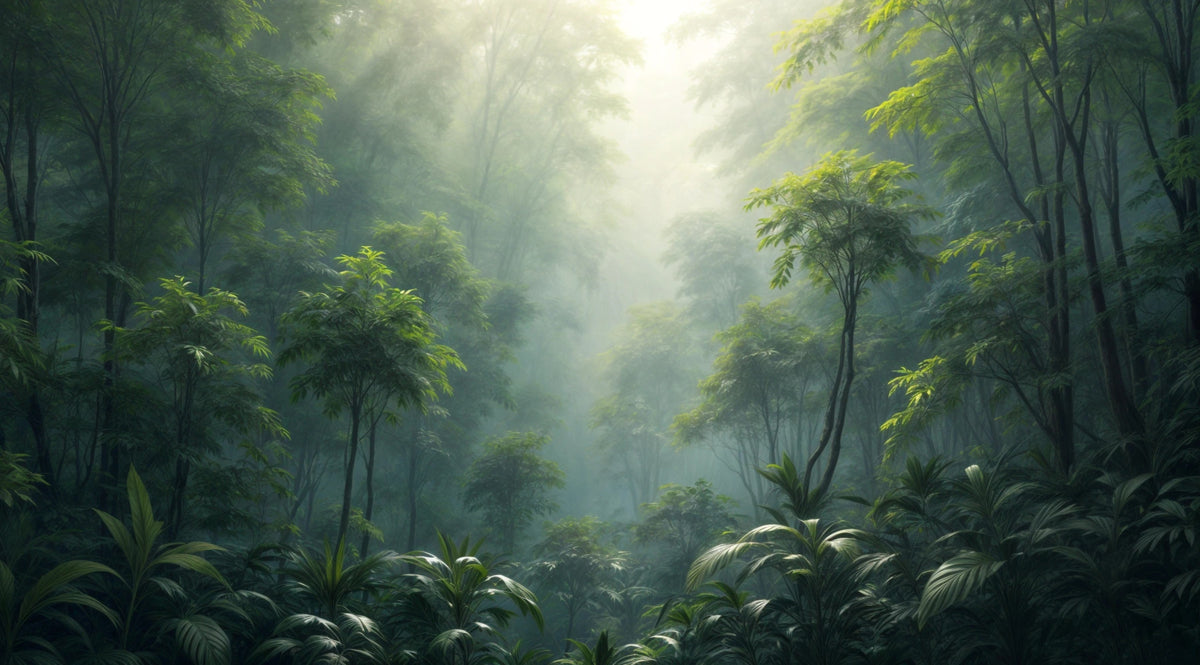 Secret Jungle Wall Mural in your room — zoomed