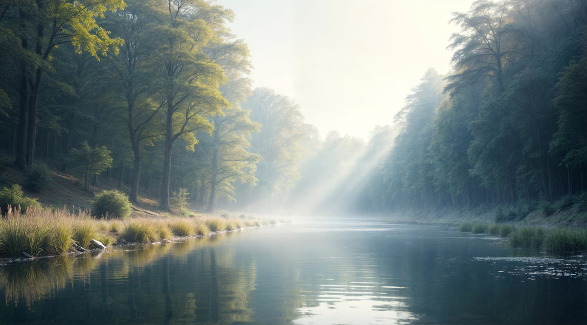 Forest River Reverie Wall Mural in your room — zoomed