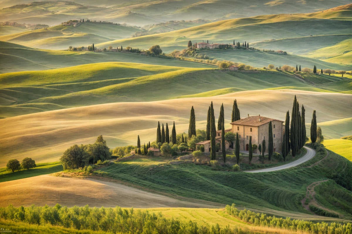 Italian Countryside Dream Wall Mural in your room — zoomed