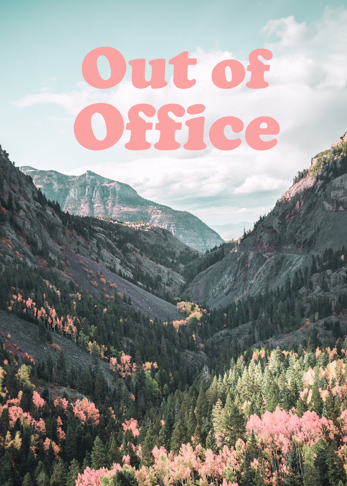 Out of Office Wall Mural in your room — zoomed
