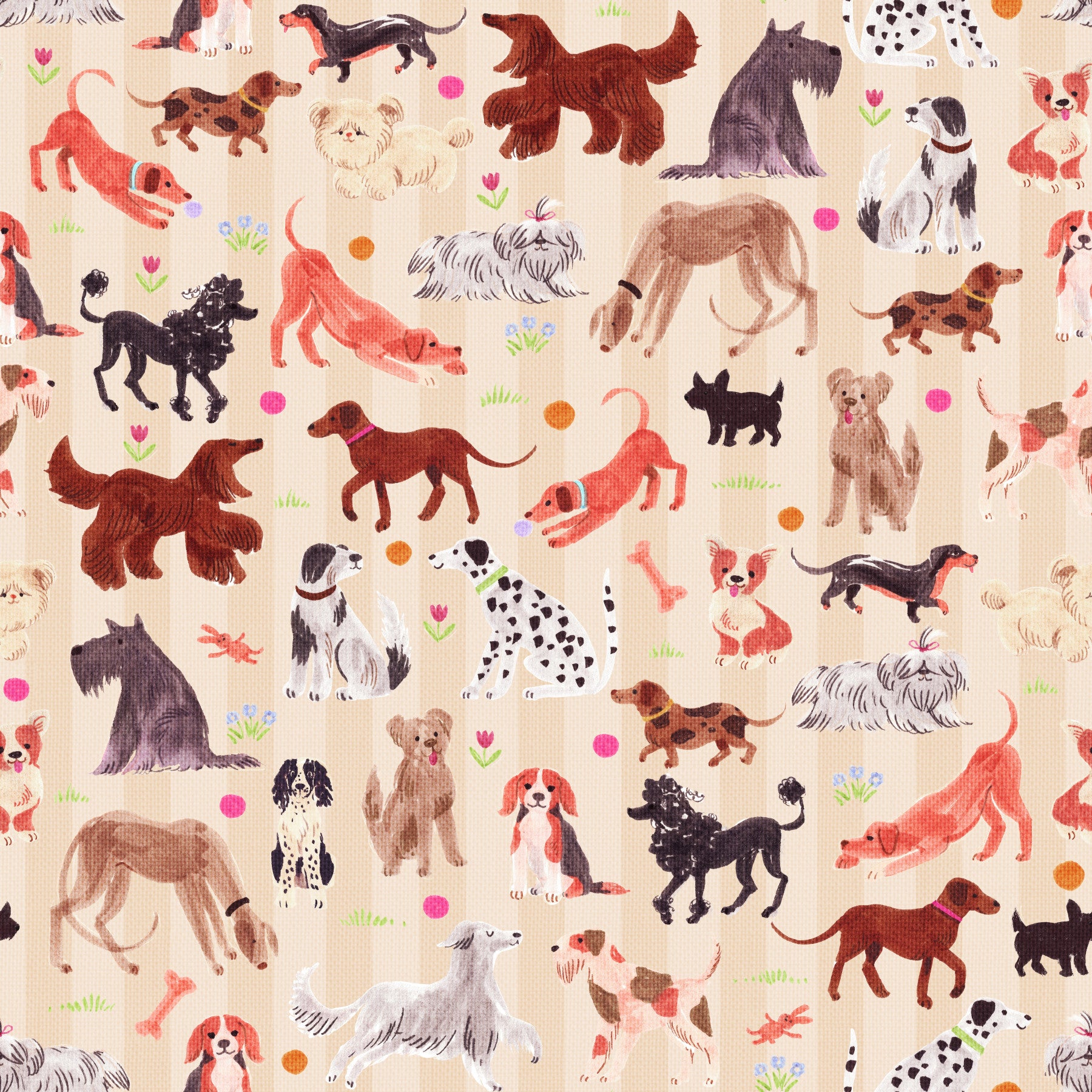 Happy Hounds Dog Doodles Wallpaper