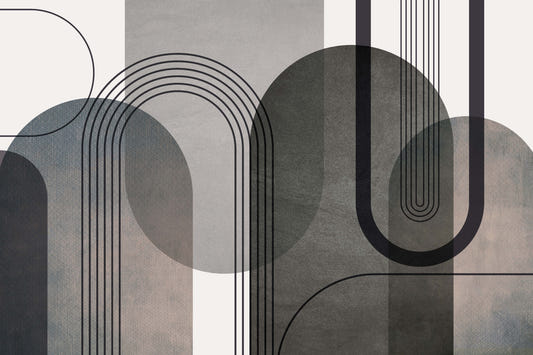Abstract Arches in Muted Tones Wall Mural