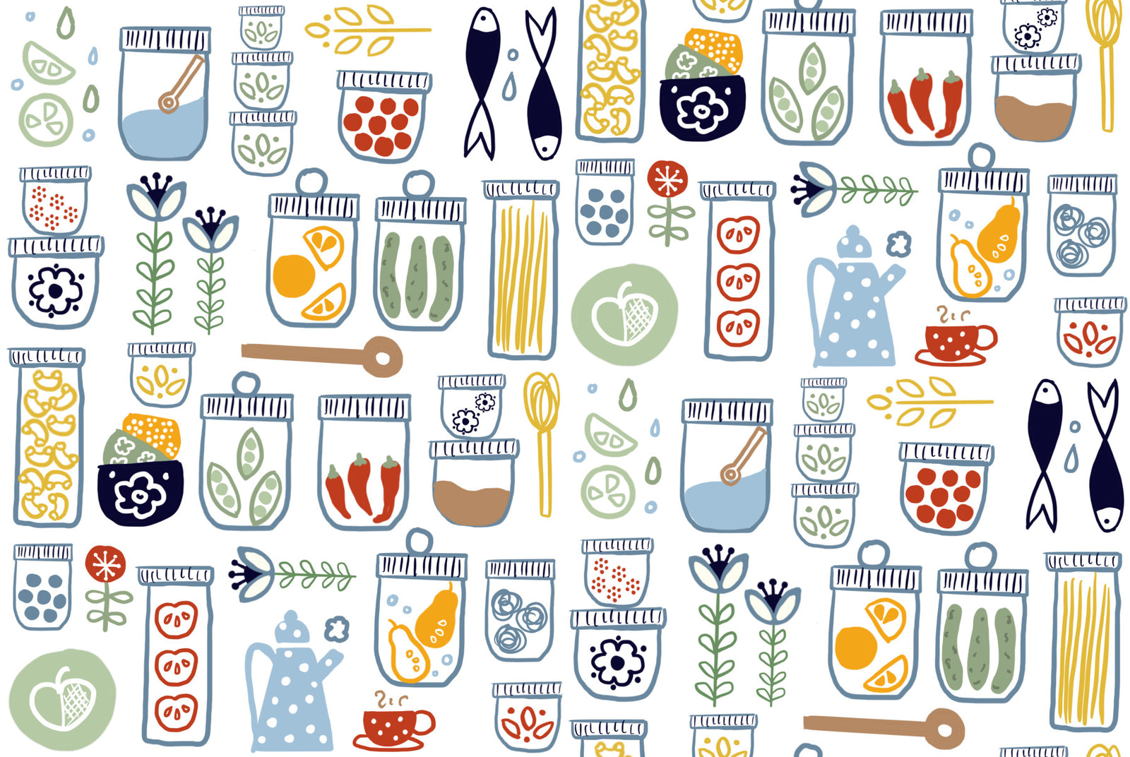 Pantry Shelves Wallpaper
