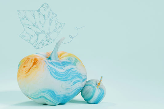 Whimsical Watercolour Pumpkins Wall Mural