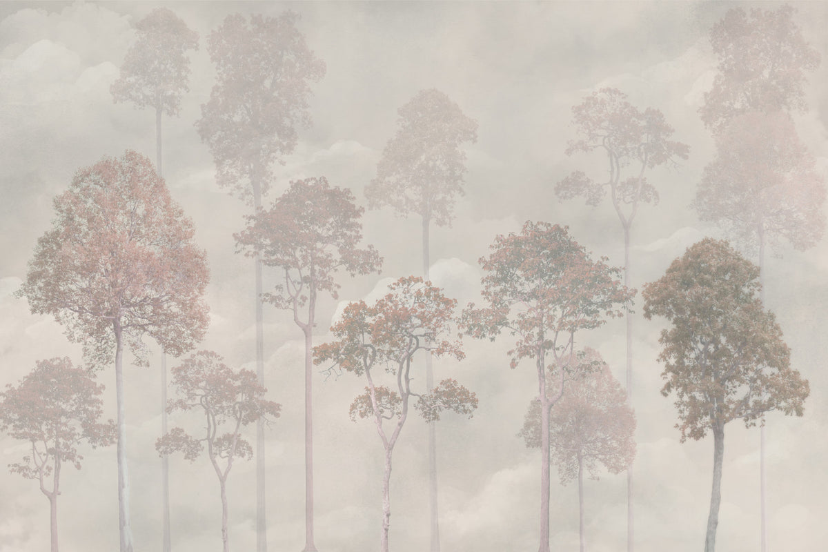Whispering Woods Wall Mural in your room — zoomed