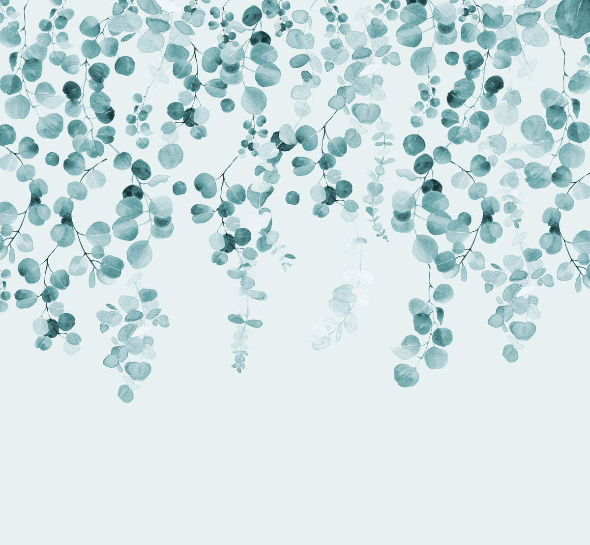Eucalyptus Teal Wall Mural in your room