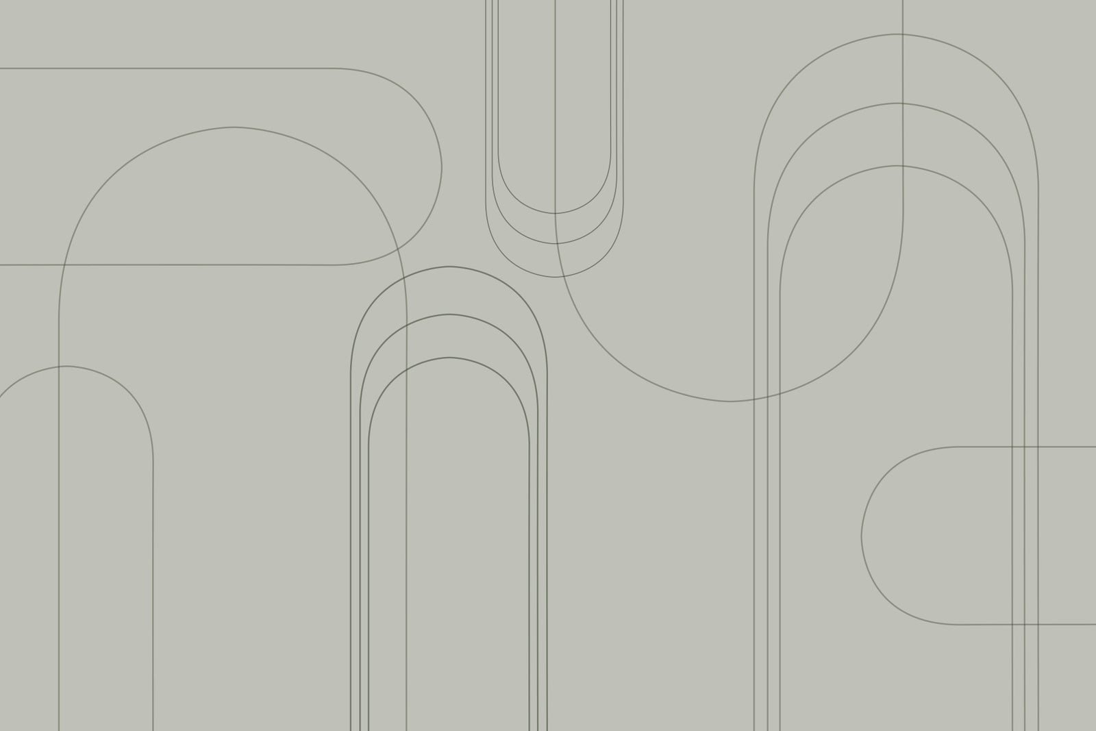 Minimalist Arches Evergreen  Wall Mural