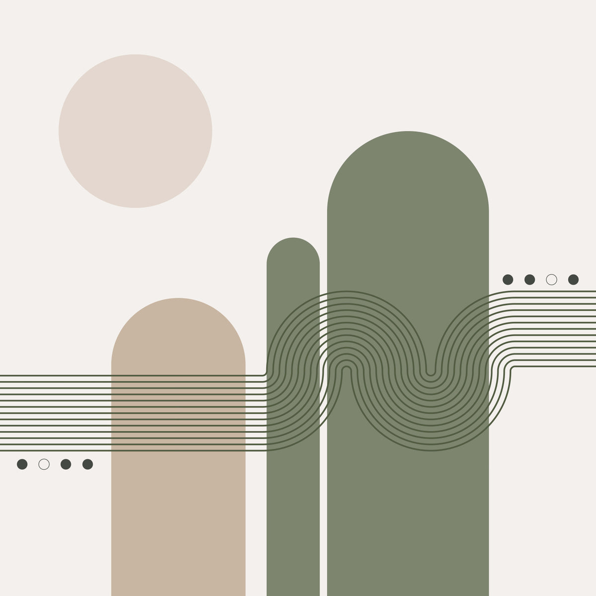 Minimalist Desert Vibes Wall Mural