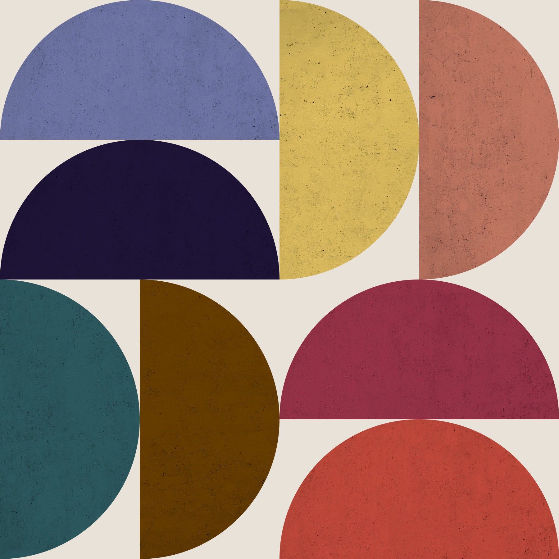 Mid-Century Modern Mosaic Wallpaper⁠