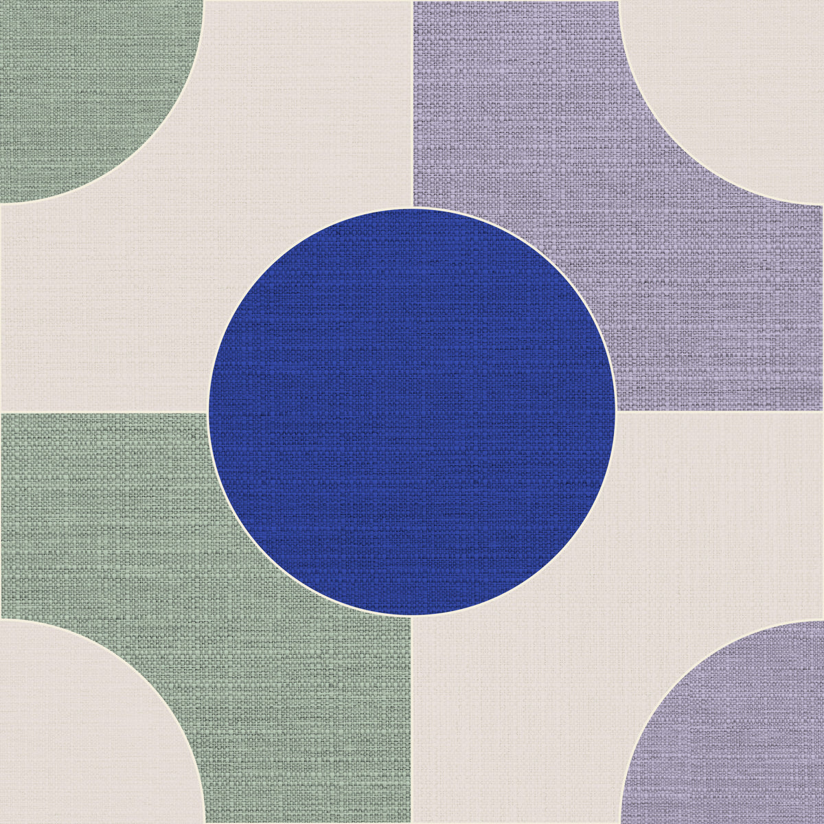 Blue Circle Canvas Wallpaper⁠ in your room — zoomed