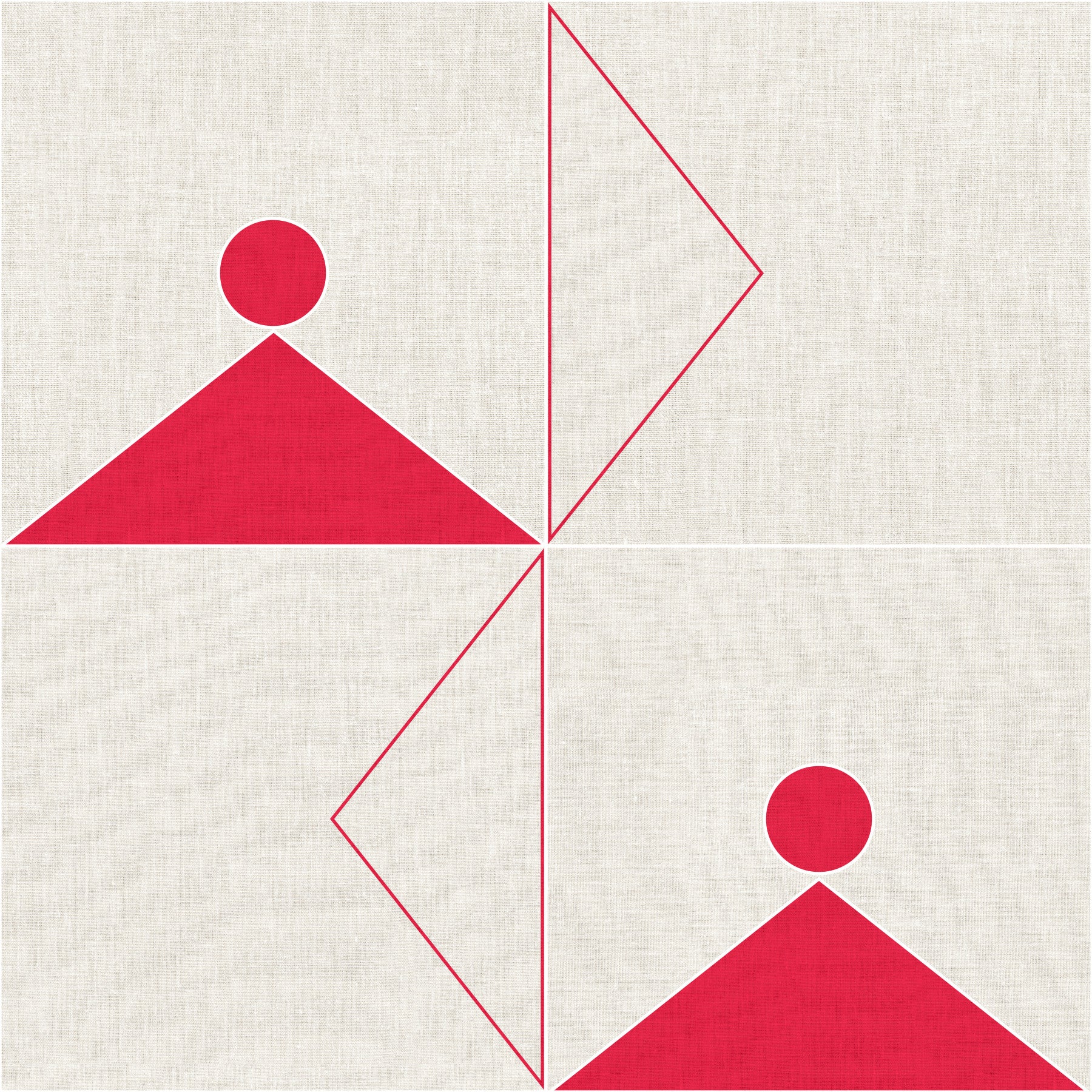 Geometric Textile Wallpaper⁠ in your room — zoomed