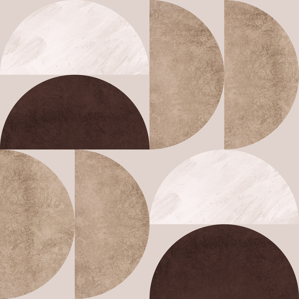 Modern Mid-Century Semicircles Wallpaper⁠