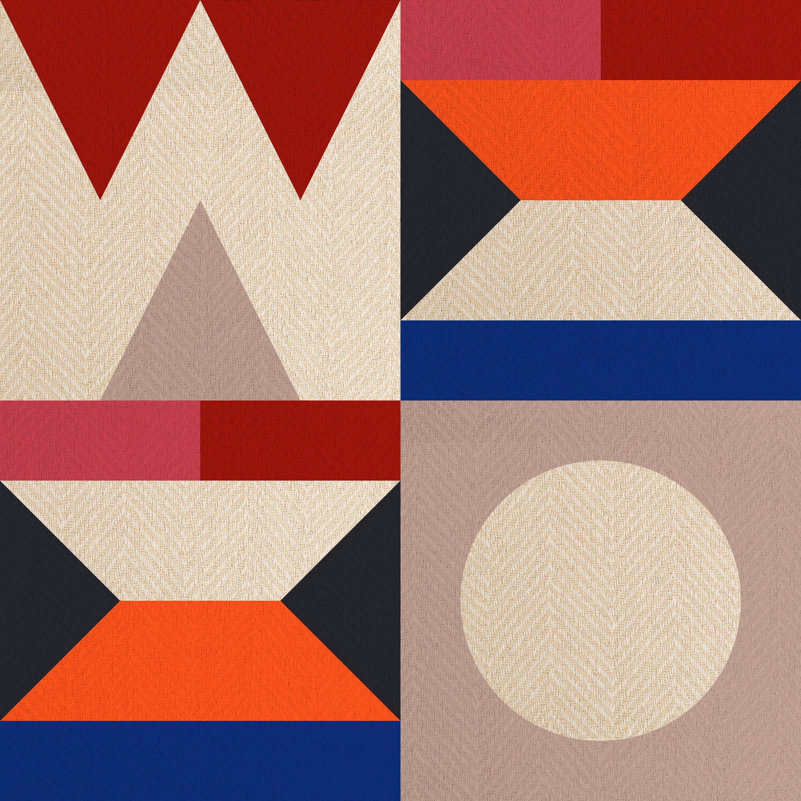 Color Block Canvas Wallpaper⁠ in your room