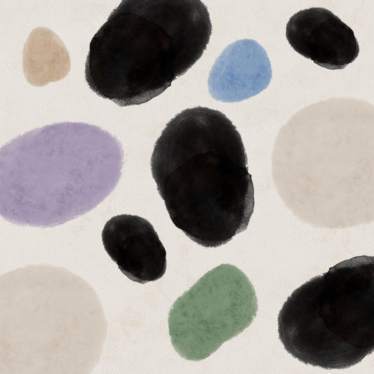 Abstract Watercolor Dots  Wall Mural