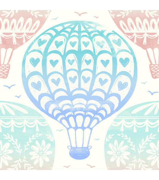 Pastel Paradise Hot Air Balloons Wallpaper⁠
