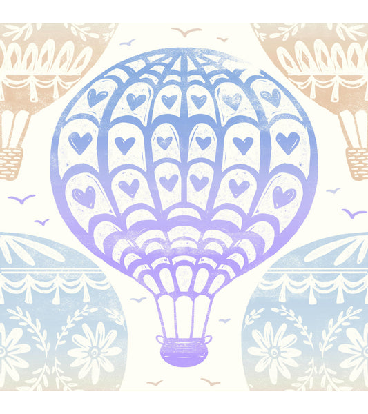 Whimsical Hot Air Balloon Voyage Wallpaper⁠