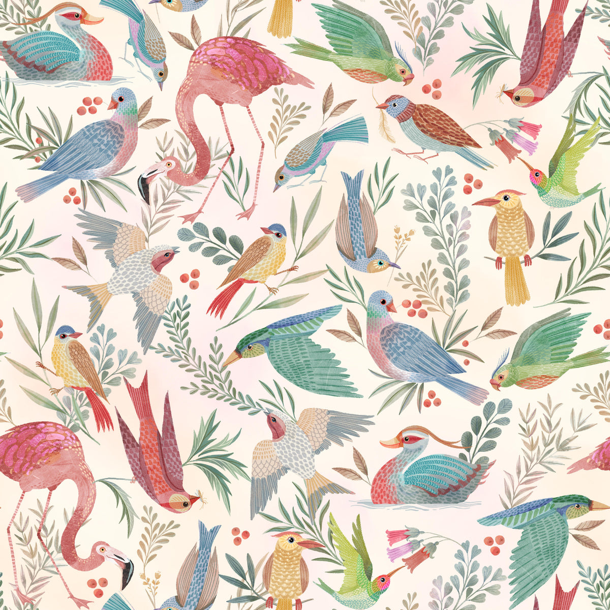 light Birdwatcher's Wallpaper⁠ in your room