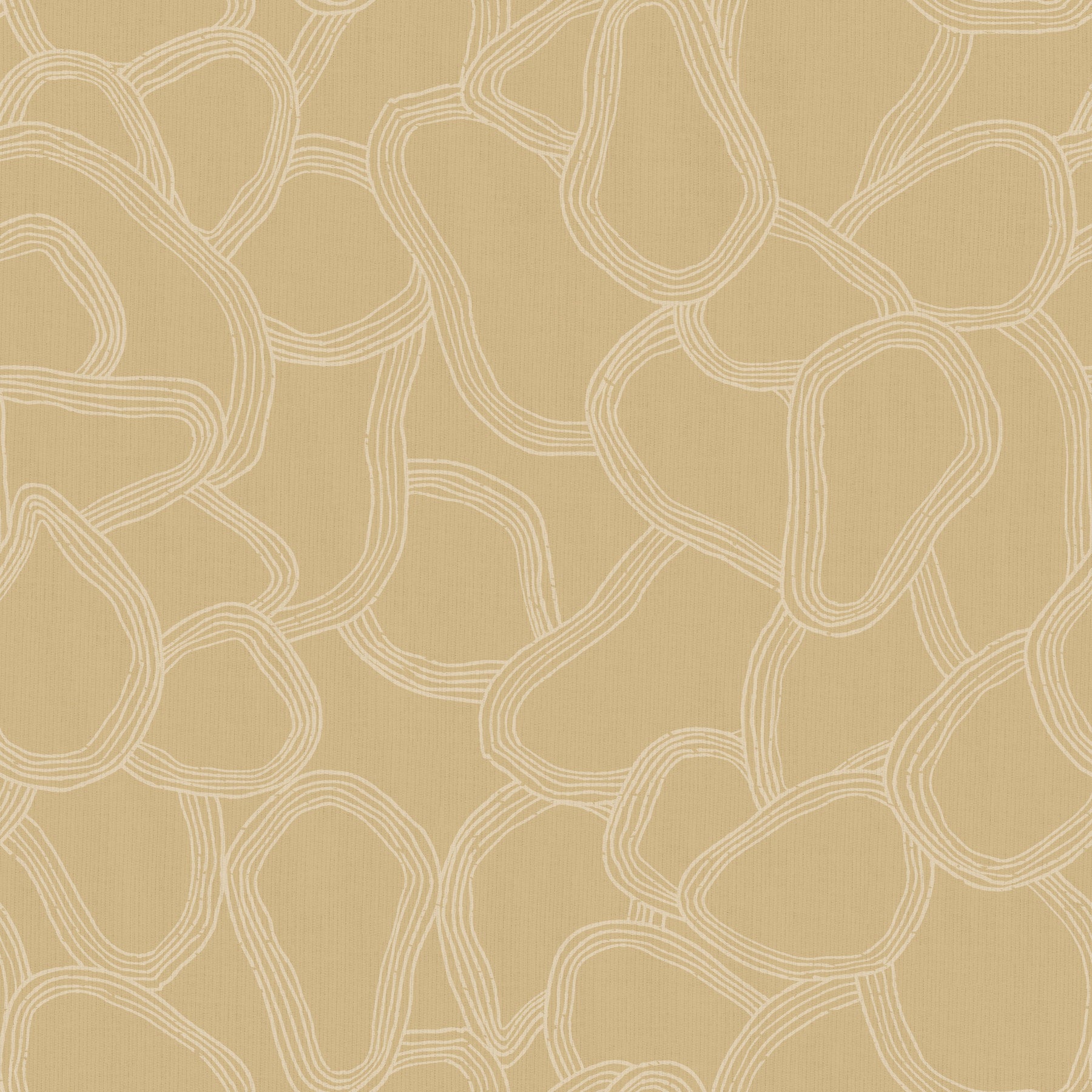 Beige Boho Abstract Irregular Overlap Arches Wallpaper⁠ in your room — zoomed