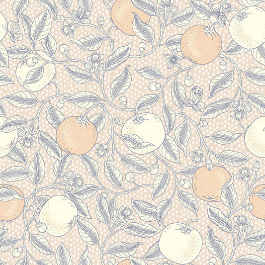 Citrus Squeeze in Neutral Botanica Wallpaper⁠
