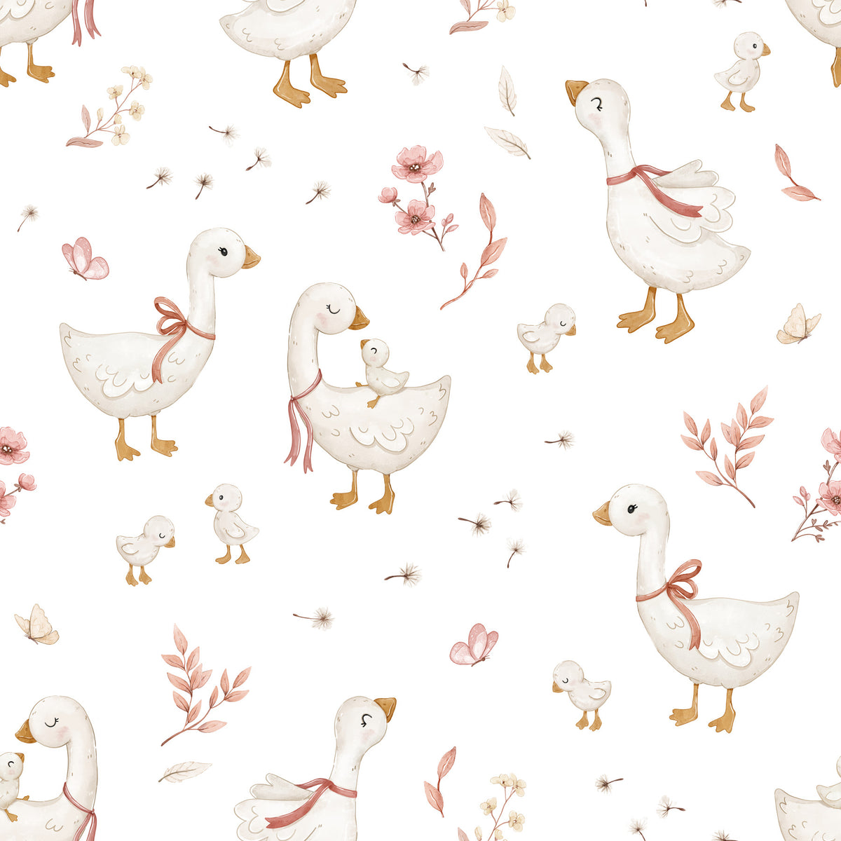 Petal Geese Wallpaper⁠ in your room — zoomed