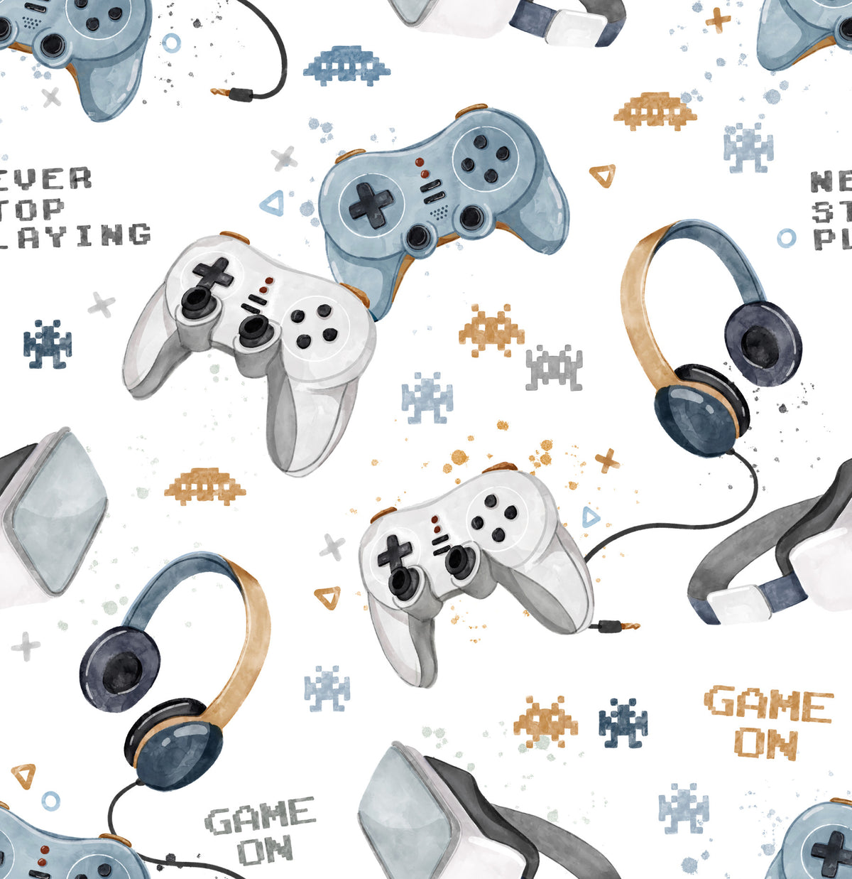Game On - white Wallpaper⁠ in your room — zoomed