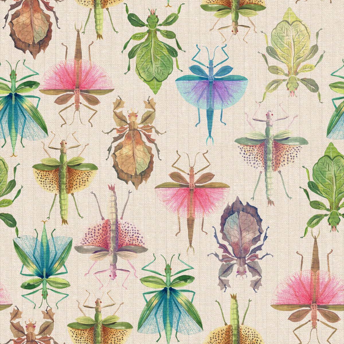 In Plain Sight: Stick & Leaf Insects in Camouflage Wallpaper⁠ in your room