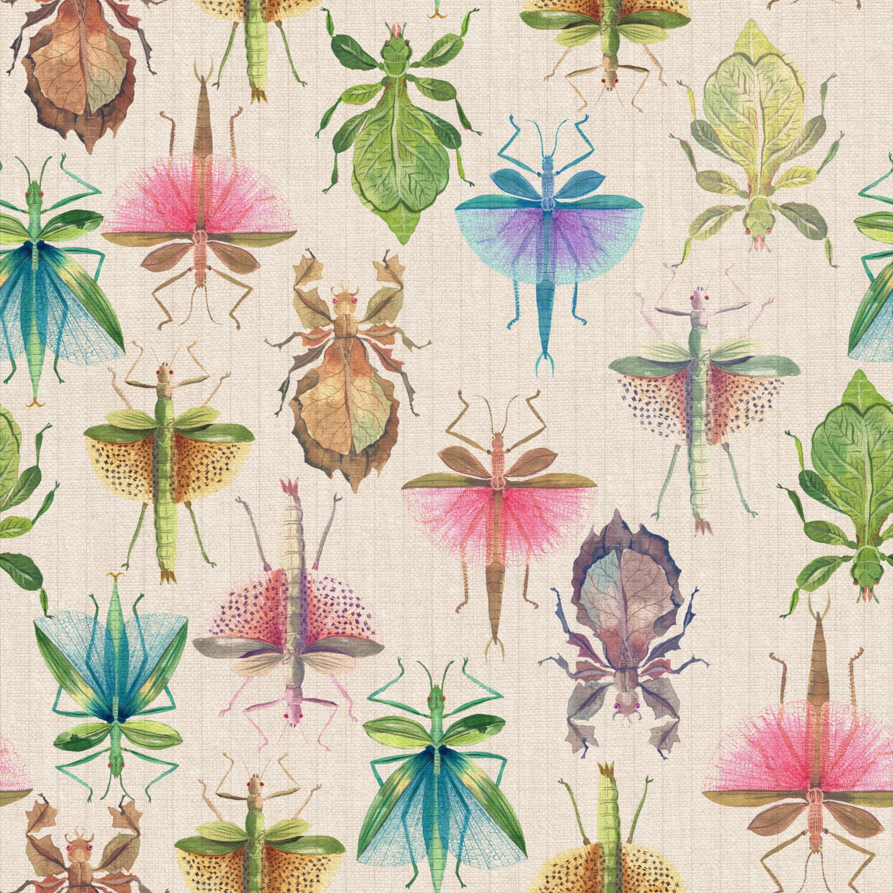 In Plain Sight: Stick & Leaf Insects in Camouflage Wallpaper⁠
